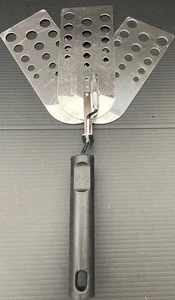 Vintage Edelstahl Dreifach Spachtel erweiterbar 3 Klingenlöcher - Bild 1 von 8
