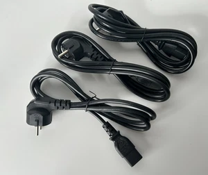 Connecteur d'alimentation, UE, 1,8 m, noir, connecteur pour appareil frigorifique, câble d'alimentation, angle - Photo 1/2