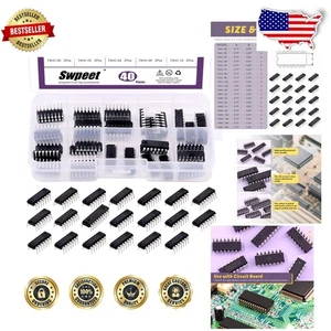 Assorted Logic IC Chips: 40Pcs 74HC/LS, 20 Varieties, 5V, Reliable - Picture 1 of 9