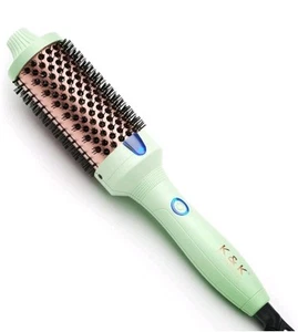 K&K Thermal Brush Keratin Protect Heated Barrel Hot Hair Brush Curler 32 mm, NEW - Picture 1 of 8