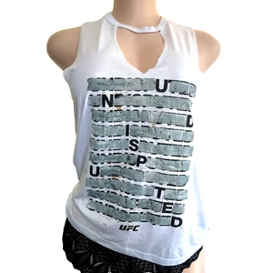 UFC Official Licensed Tank Top V-Neck Unisex M White Fight Gear Undisputed NWT - Picture 1 of 12