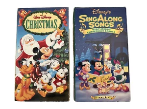Walt Disney Christmas & Sing Along Songs Very Merry Christmas Songs 90s VHS Lot - Picture 1 of 6