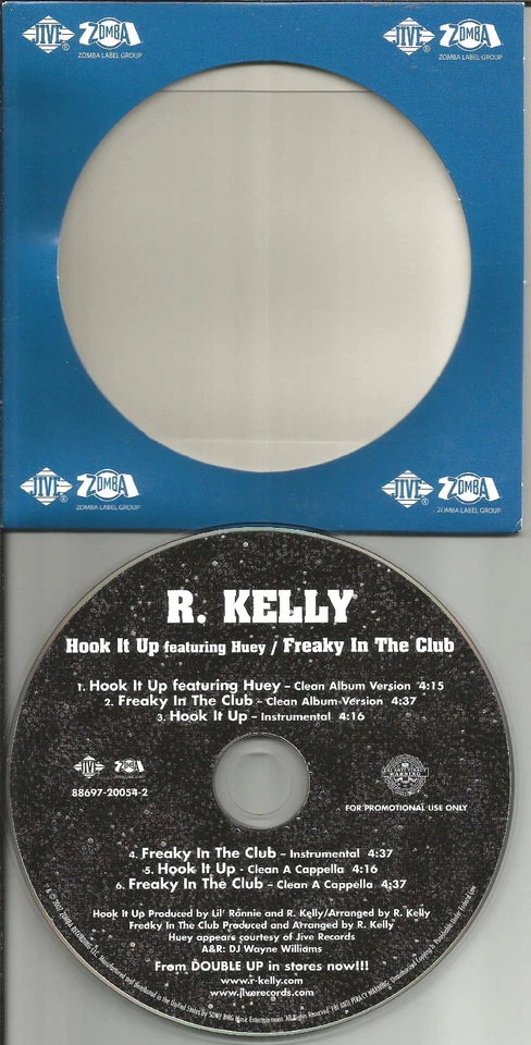 R. KELLY Hook it Up /Freaky 6TRX CLEAN & ACAPELA & INSTRUMENTAL PROMO CD Single  - Image 1 of 1