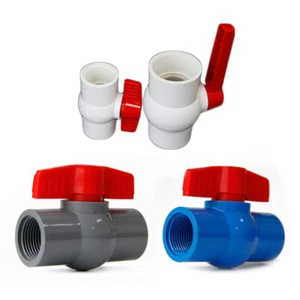 PVC Ball Valve Female Threaded For 1/2" 3/4" 1" 11/4" 11/2" 2" 21/2" 3" 4" Pipe - Picture 1 of 7