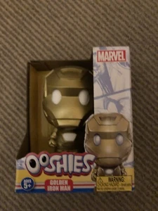 2021 WOOLWORTHS " MARVEL " 4" INCH OOSHIES, ( GOLDEN IRON MAN ) * Boxed New - Picture 1 of 6