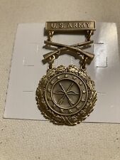 us army e.i.c. rifle badge. made in the usa hallmarked. bronze