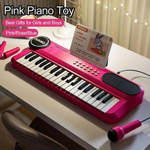 3 - 6 Yr Olds Kids Piano Keyboard with Mic, 37 Keys, Musical Toy, Bday Gift - Picture 1 of 21