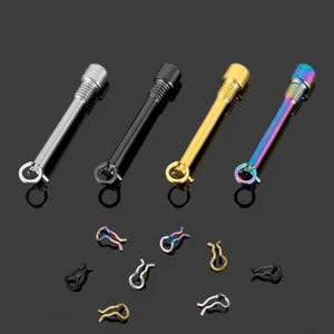MTB Bicycle Hydraulic Disc Brake Pad Bolts Titanium Alloy Fixing Caliper Pin M4 - Picture 1 of 15