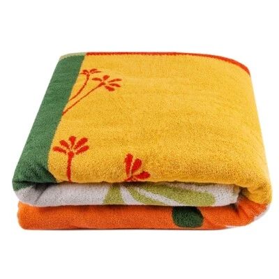 Summer Garden Terry Throw Blanket Jacquard Bedspread 85x63", Махровая Простыня