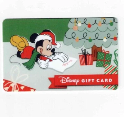 DISNEY Gift Card CHRISTMAS - Mickey Letter to Santa -Collectible ONLY -No Value - Image 1 of 2