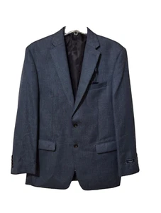 Abrigo Blazer Chaqueta Chaps 40R Azul Marino Deportivo Cuadros 2B Poliéster - Imagen 1 de 4