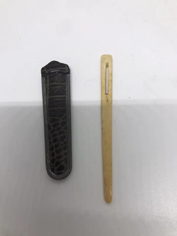 Bone Needle- Antique Vintage Bone Sewing Needle With Cover Cover