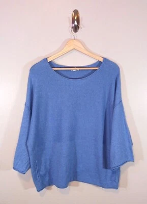 Top túnica J. Jill Pure Jill Lagenlook azul mezcla cachemir talla SP Foto 1 de 4