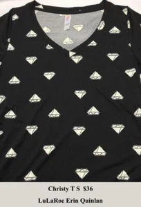 LuLaRoe piccolo Christy diamanti bianchi neri nuovo con etichetta - Foto 1 di 1