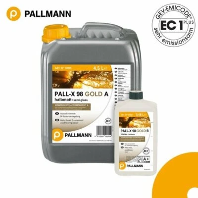 PALL-X 98 GOLD A+B halbmatt Parkettlack 4,95 L  Parkettlack inkl. Härter NEU - Bild 1 von 2