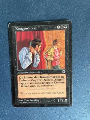 MTG GERMAN PORTAL KING'S ASSASSIN PLAYED MAGIC THE GATHERING RARE CREATURE BLACK - Image 1 of 4