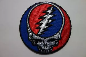 Grateful Dead Steal Your Face EMBROIDERED PATCH IRON OR SEW - Picture 1 of 2