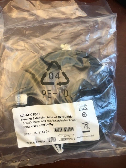 4G-AE010-R - Cisco Antenna Single Unit Extension Base w/ 10 Ft. Cable - Image 1 of 1