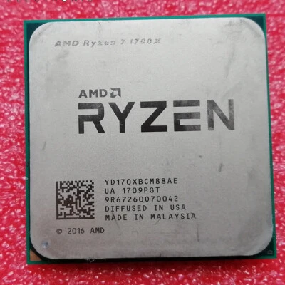 AMD Ryzen R7 1700X CPU YD170XBCM88AE 3.4GHz 8-Core 16T Socket AM4 Processor - Image 1 of 2