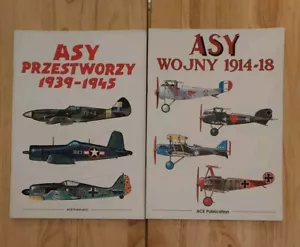 ASY PRZESTWORZY 1939-1945,ASY WOJNY 1914-18 Ace Publications 2-Magazine Lot EX - Imagen 1 de 5