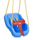 Tikes 2-in-1 Snug and Secure Swing, High Back Swing, Blue