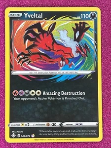 Pokémon TCG Yveltal Shining Fates 046/072 Holo Amazing Rare Sword Shield 2021 NM - Imagen 1 de 3