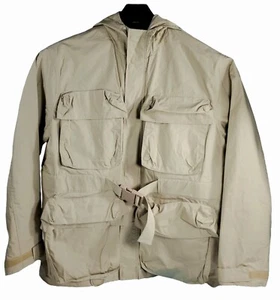 NWOT ASOS Men's M Beige Long Sleeve Belted Lined Hooded Utility Jacket - Picture 1 of 10