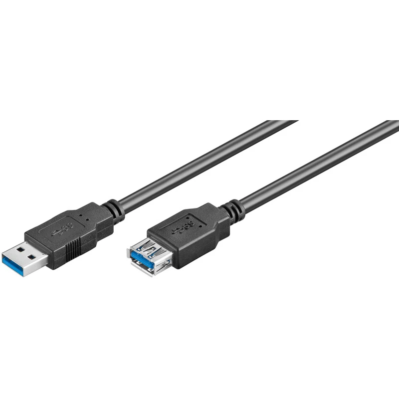 CAVO PROLUNGA USB 3,0 A MAS.-USB 3,0 A FEM. 3,0MT NERO EWENT (A/N EC1009) nuovo - Immagine 1 di 1