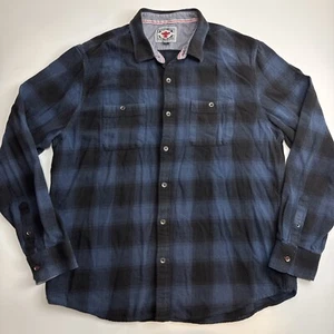 Men's Flag and Anthem Desert Son Flannel Shirt Blue Black Plaid Men’s XL - Picture 1 of 7