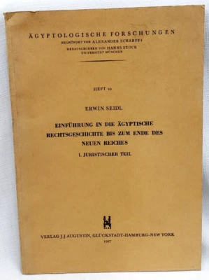 Vol I, 1957 Ägyptische Rechtsgeschichte bis Ende Neuen Reiches, Egyptology & LAW - Image 1 of 4
