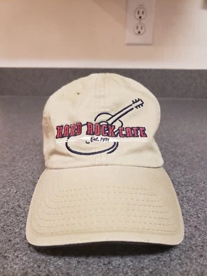Hard Rock Café Est. Honolulu 1971, gorra alta beige correa ajustable Foto 1 de 4