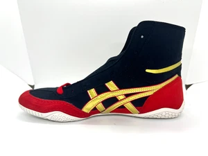 asics Boxing Wrestling Shoes Black x Red Gold Line Red NEW EX-EO TWR900 Next - Picture 1 of 17