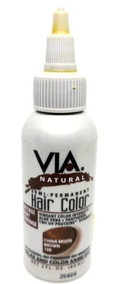 Via Natural® Semi-Permanent 2 ounce #108 CHINA MOON BROWN Advanced Formula - Изображение 1 из 4