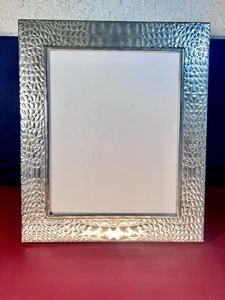 Vintage Lauren Ralph Lauren Silver Crocodile 8x10 Picture Frame 13x11 Total Size - Picture 1 of 4