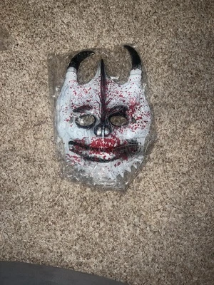 Halloween Scary Mask Comfortable Costume Bloody Horned Skull Light Weight Foam - Image 1 of 2