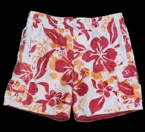 OP Floral Board Shorts Boys Sz XS 4/5 Swim Trunks Beachwear Pool Vacation Vibes - Picture 1 of 5