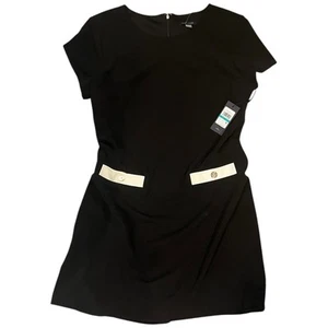 Tommy Hilfiger Women Scuba Crepe A-Line Dress Sz 16 Little Black Dress Work NWT - Picture 1 of 8