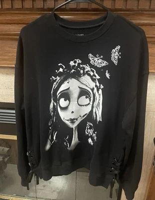 Tim Burton CADÁVER NOVIA BODA FIESTA CUELLO REDONDO Grande Nuevo Sin Etiquetas Foto 1 de 4