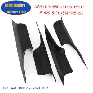 4Pcs Interior Inner Door Handle Pull Trim Cover For BMW F01 F02 7 Series 08-15 - Picture 1 of 7