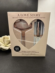 BEAUTYBIO The Daily Vitamin C Serum + Brazilian Rose Quartz Crystal Roller Set - Picture 1 of 3