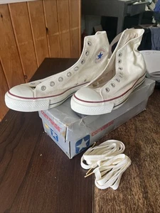 Vintage Converse All Star Basketball Canvas Hi Cut Korea 19162 White Size 9.5 - Picture 1 of 18