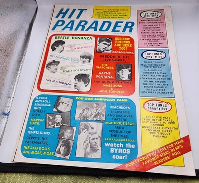 Hit Parader 1965 September Special British Edition Beatle Bonanza Top Tunes Song - Image 1 of 4
