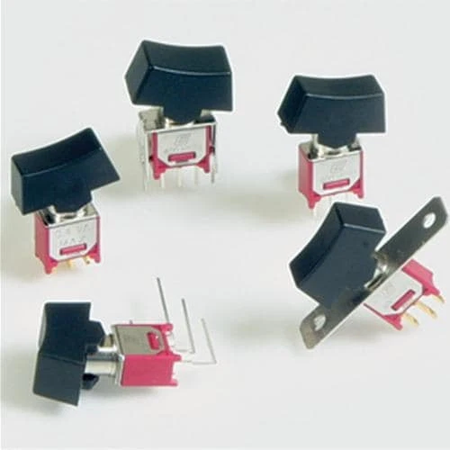 Interruptores basculantes SMT subminiatura SPDT 3A 120 V 2 piezas 400BWMSP4R2BLKSM6QE Foto 1 de 1