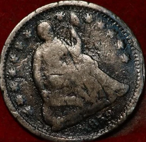 1859 Philadelphia Mint Silver Seated Liberty Half Dime - Picture 1 of 2