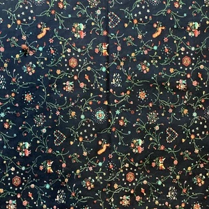 Joan Kessler Concord Fabrics Blue Pink Floral Cottage Chic 44” x 2+7/8 Yards - Picture 1 of 7