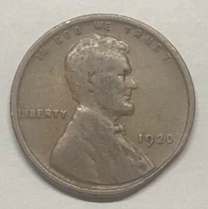 1920-P Lincoln Wheat Cent Clipped Planchet Error - Picture 1 of 6