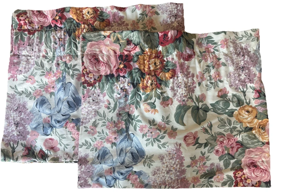 2 valance cortina de janela floral Ralph Lauren Allison 84" X 17" ~ PAR - Imagem 1 de 4