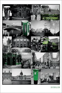 PÓSTER DE VIAJE Dublin Collage Irlanda - Imagen 1 de 1