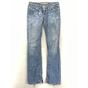 Big Star donna stivaletto dolce taglio jeans blu elasticizzato ricamato medio alto 28L - Foto 1 di 11