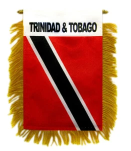 1 Dutzend Trinidad & Tobago Mini Banner Flagge 4x6 Zoll Rückspiegel Flagge - Bild 1 von 2